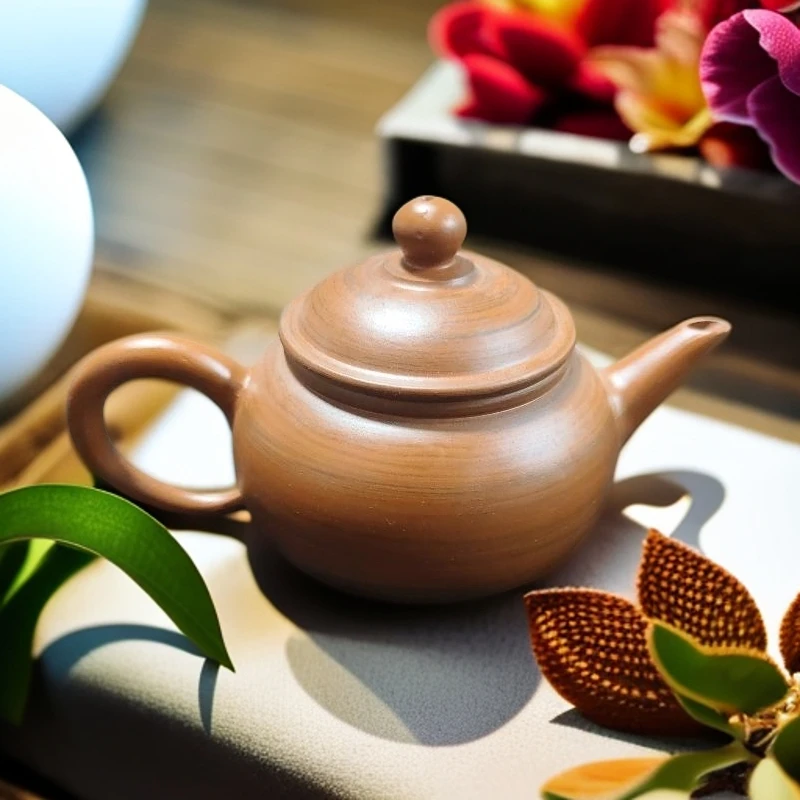 原矿绞泥紫砂壶手工手拉壶中式双拼水平壶家用茶壶功夫茶具110cc