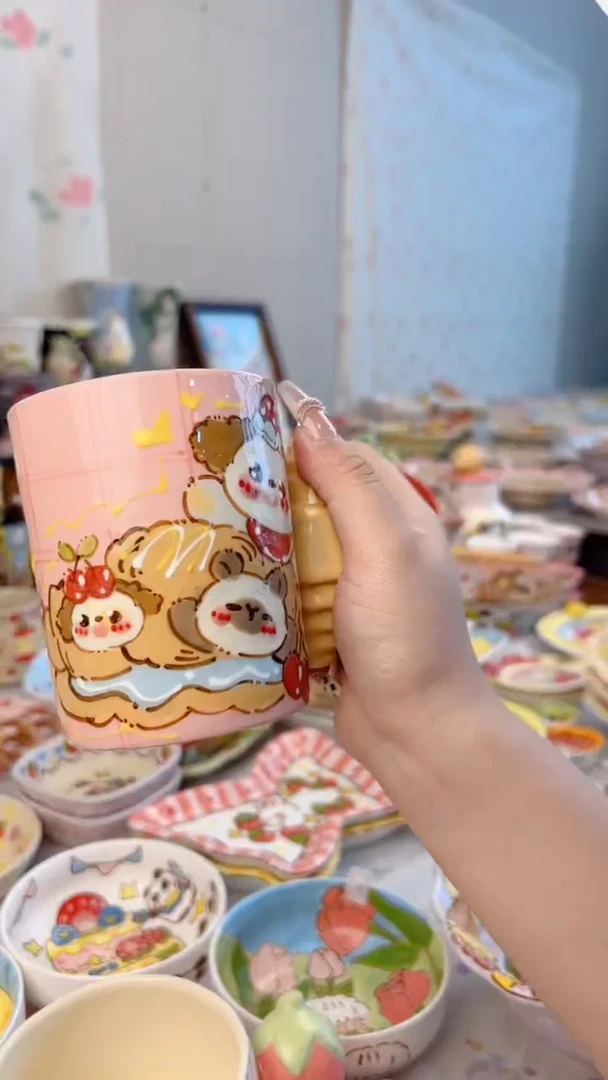 杯子景德镇手绘陶瓷微瑕