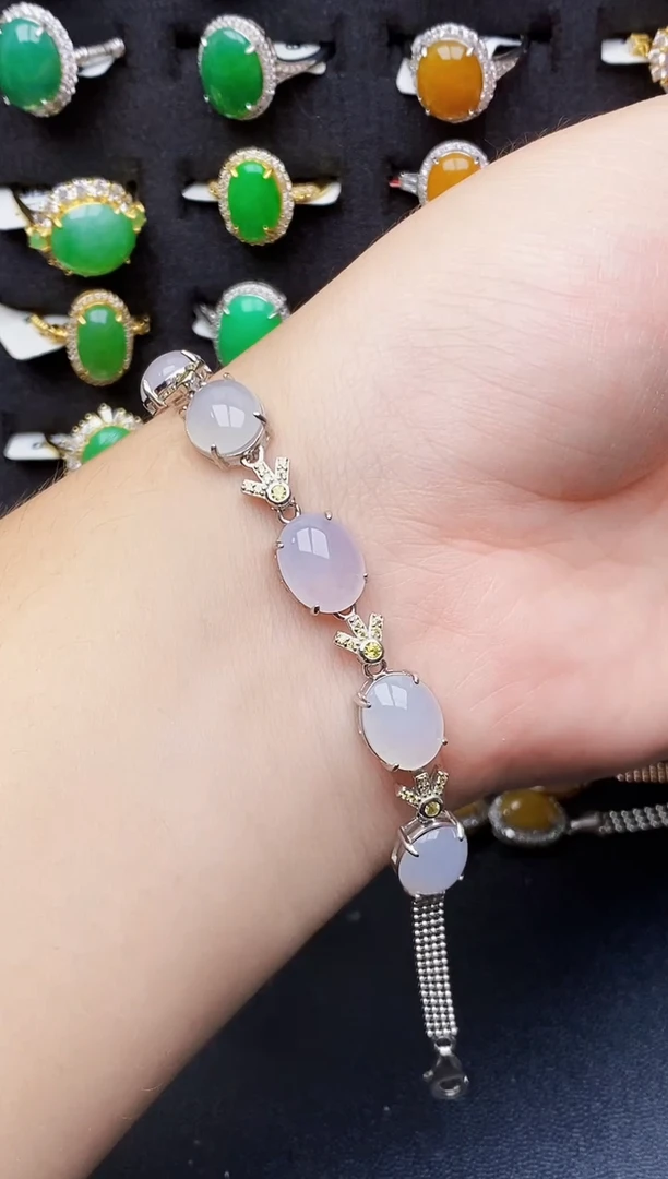 银S925镶嵌戒指翡翠8110