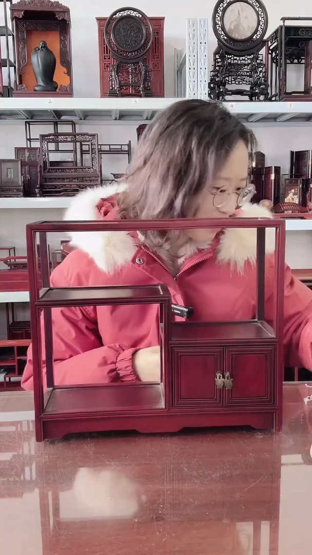 红酸枝木类巴里黄檀多宝架34*10*29.5    180