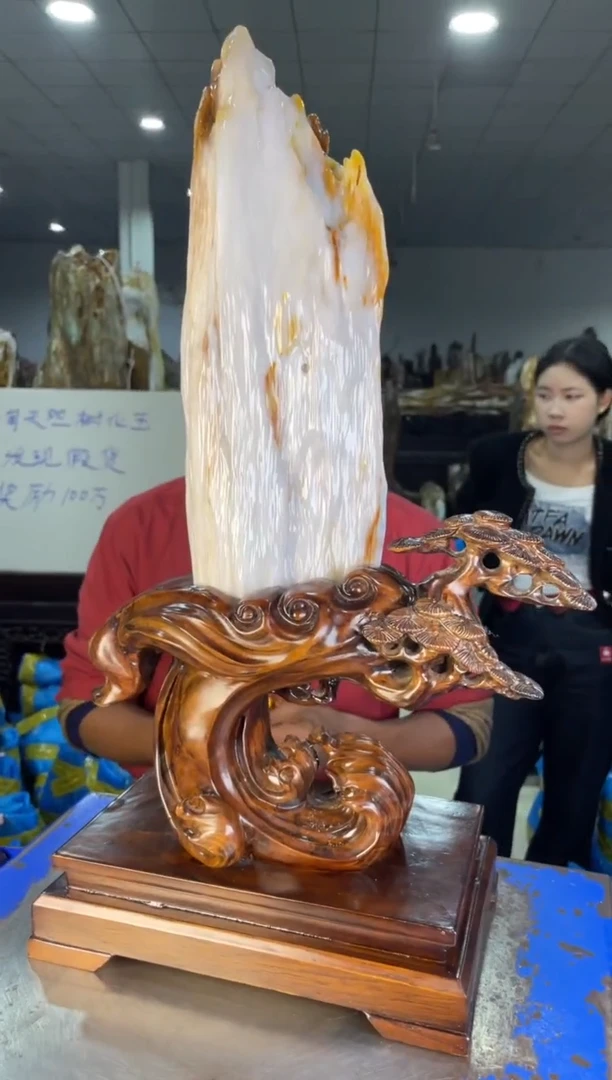 未镶嵌摆件硅化玉56