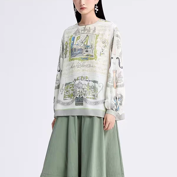 春秋长袖印花圆领男女同款时尚卫衣上衣G196