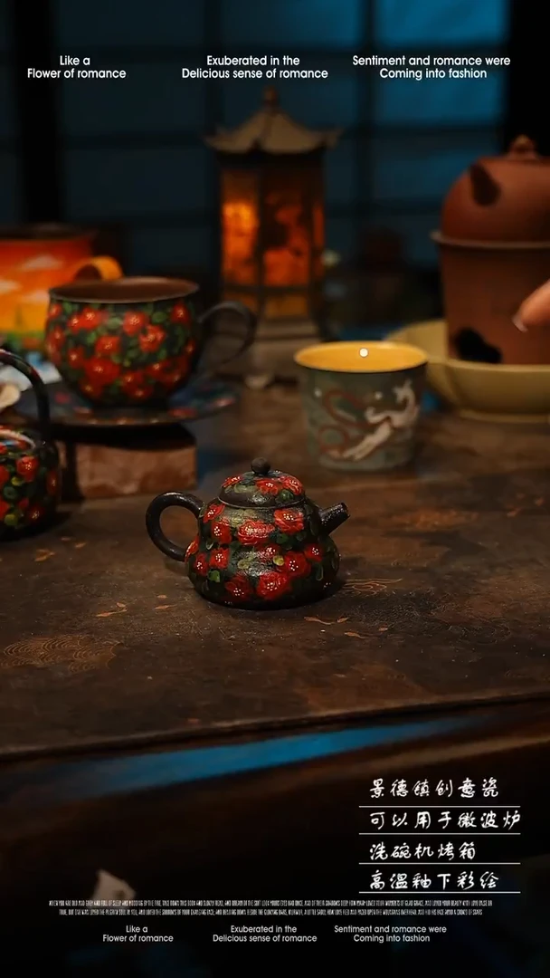 陶瓷景德镇高温釉下彩手工手绘款式