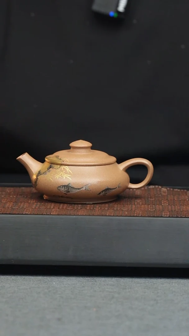 茶壶紫砂五堂 鱼石明炉