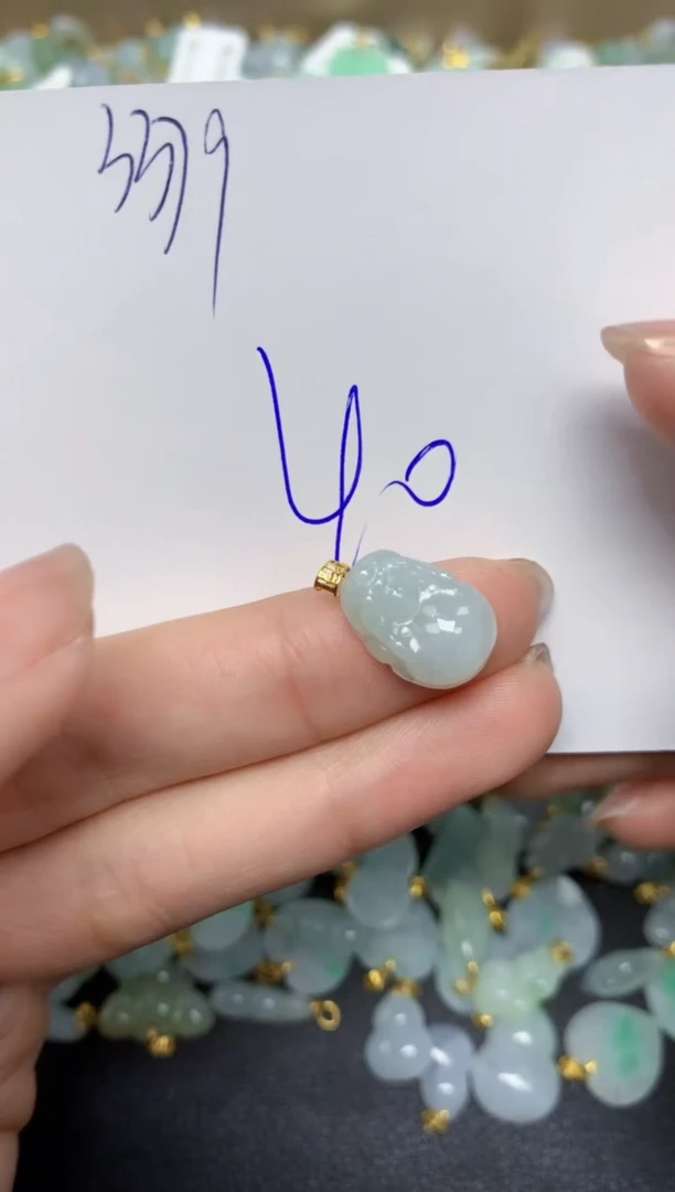 【闪购商品】翡翠颈饰18K金镶嵌 天然翡翠A货