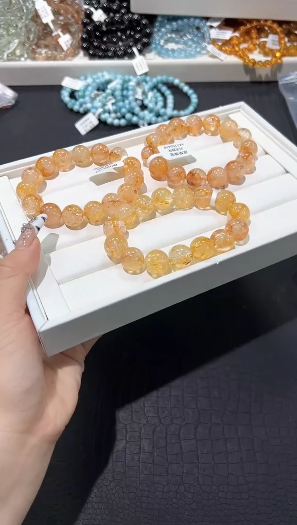 水晶手串未镶嵌30a多样性发其一【1条】默认微瑕14mm