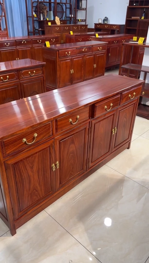 花梨木类柜类家具刺猬紫檀餐边柜158*40*80四门四抽