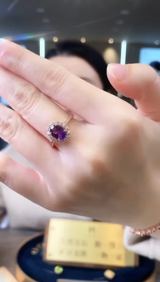 【闪购商品】水晶戒指银S925镶嵌04天然宝石