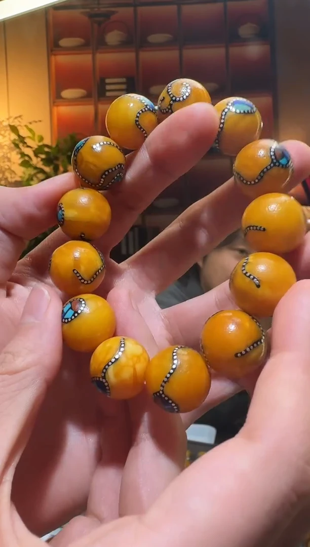 蜜蜡颈饰未镶嵌1590天然蜜蜡珠宝奇石