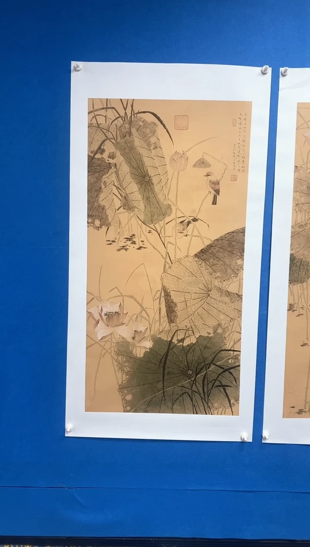 【闪购商品】国画张巨富 仿古花鸟荷花1号