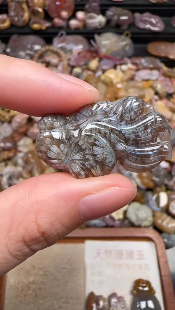 颈饰未镶嵌硅化珊瑚（珊瑚玉）157