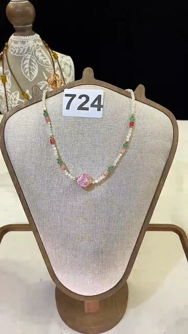 项链钛钢淡水珍珠724
