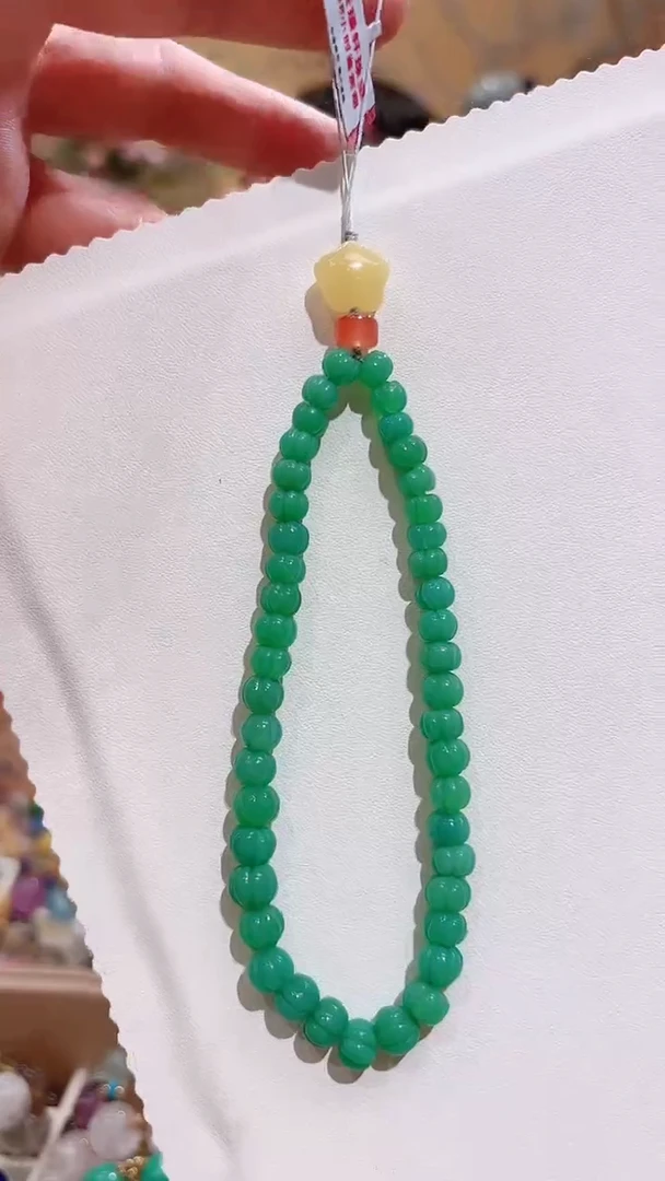 合金手链石英质玉，天然澳玉南瓜设计款