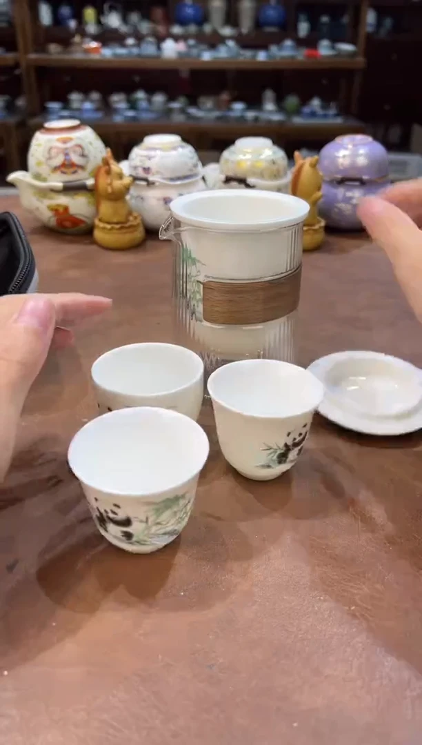 真的很便宜超好看会开片的旅行茶具