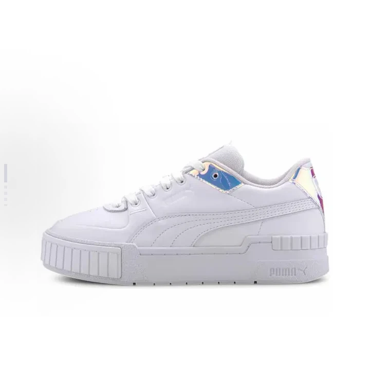 PUMA Cali Sport Glow 牛皮透气防滑低帮板鞋白色37308301