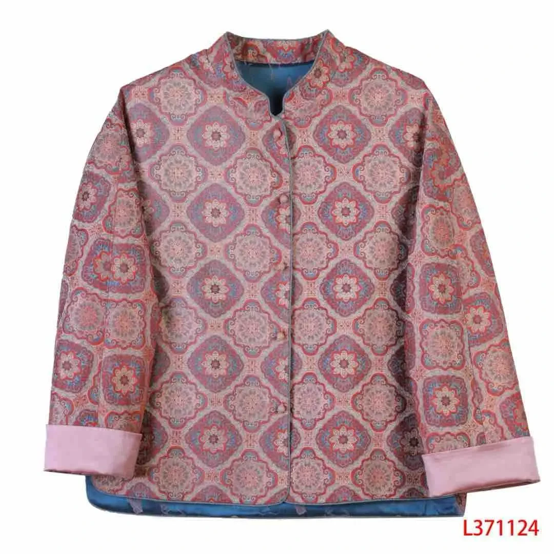 君  新中式风桑蚕丝 西楼锦华均色外套 371124