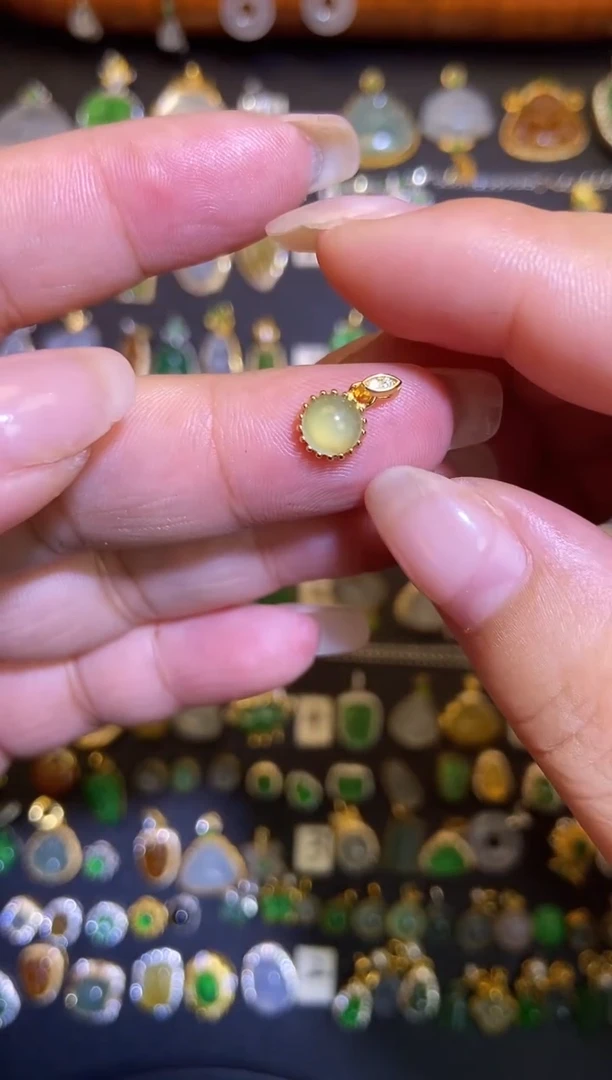 翡翠银S925镶嵌吊坠(不含链)1