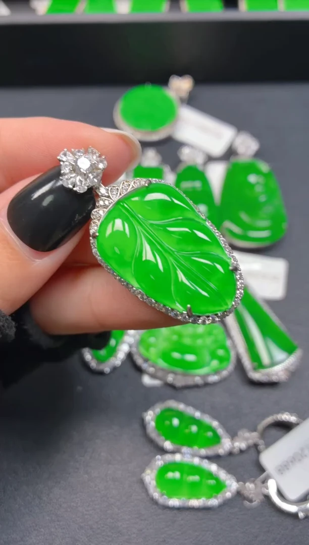 吊坠(不含链)银S925镶嵌翡翠000