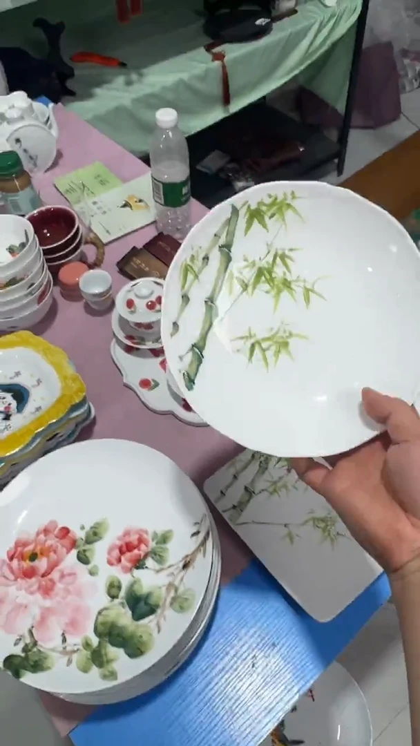 其他景德镇高温瓷（玉泥蜻蜓盘）