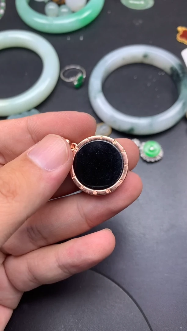 颈饰银S925镶嵌翡翠阿珠商品不退不换