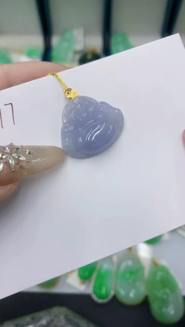 颈饰18K金镶嵌翡翠111111