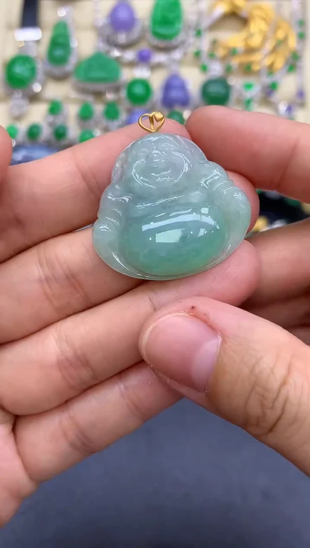 颈饰18K金镶嵌翡翠11-中国好珍宝