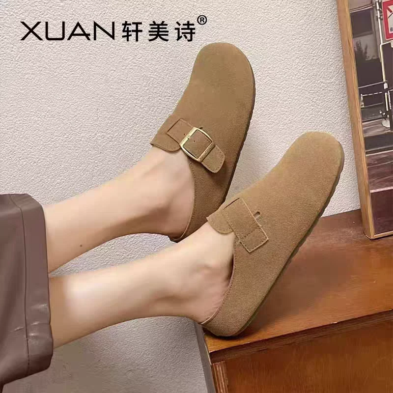 轩美诗专柜正品515-40098舒服橡胶底勃肯拖鞋平底