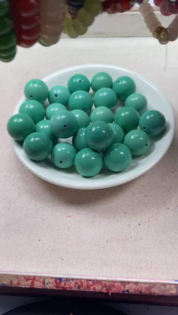 【闪购商品】玛瑙/玉髓颈饰未镶嵌w2412高瓷绿松18mm*1颗