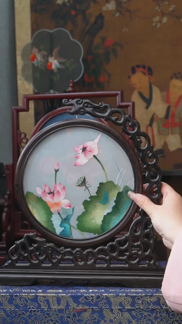 刺绣绣花摆件摆台