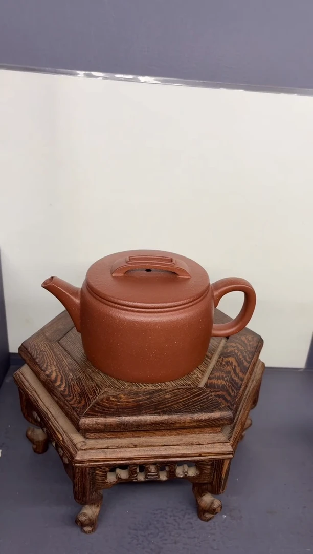 茶壶紫砂红降坡 汉瓦