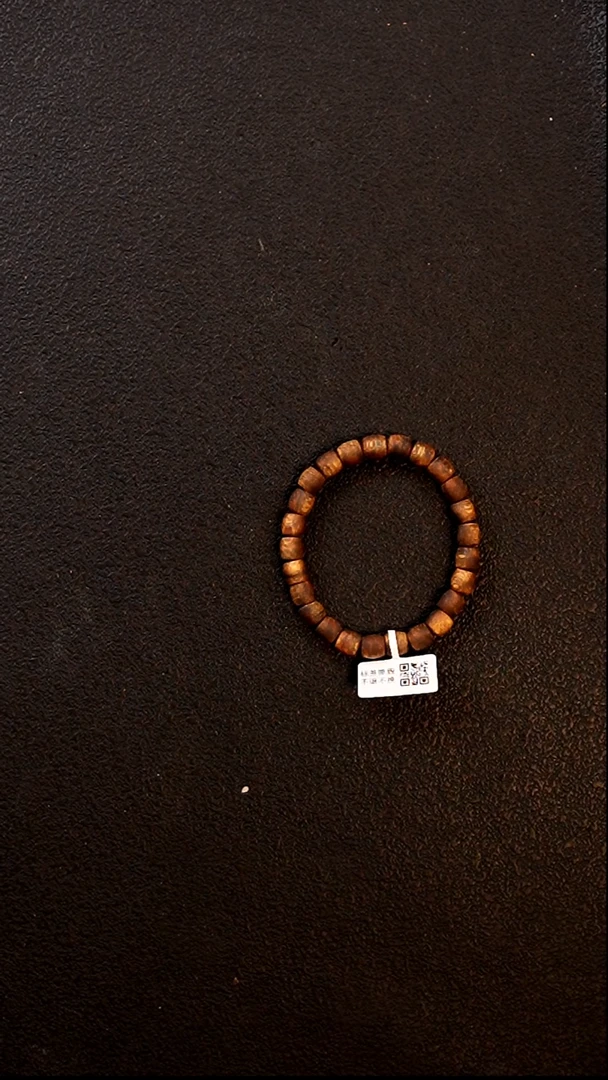 沉香手串【高货】7mm莺歌绿棋楠 鼓珠单圈