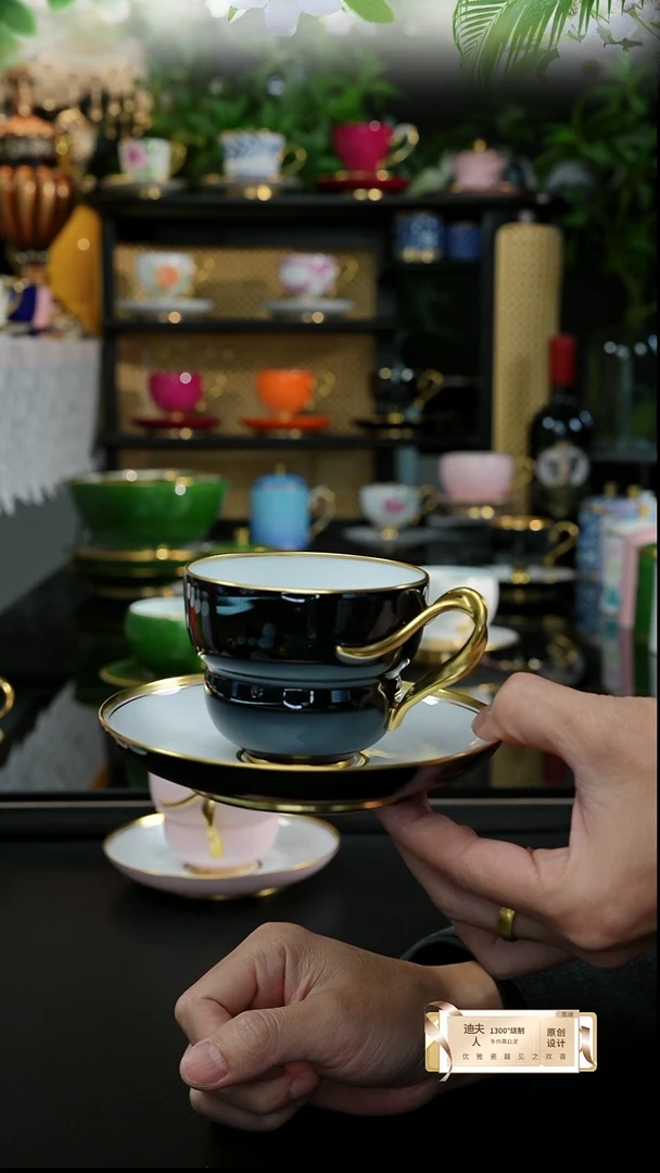 乌金釉福妞咖啡杯