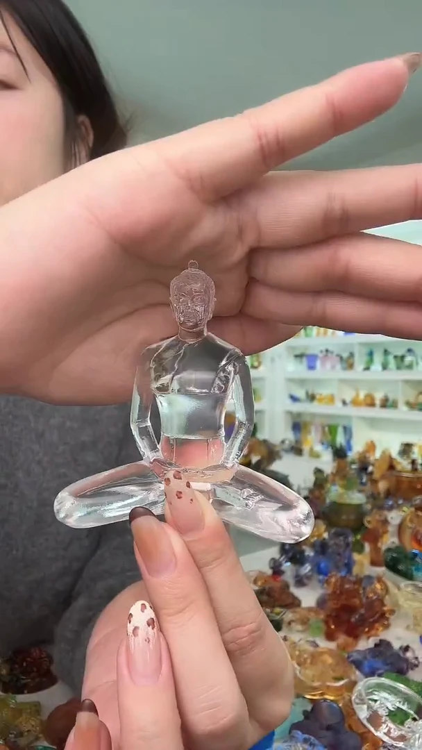 手工艺品琉璃白色佛