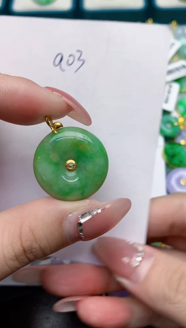 【闪购商品】翡翠颈饰18K金镶嵌000000000