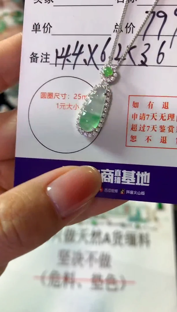颈饰银S925镶嵌翡翠翡翠