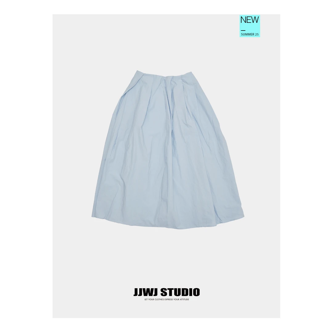 JJWJ STUDIO|夏季匹马棉浪漫假日压褶长裙