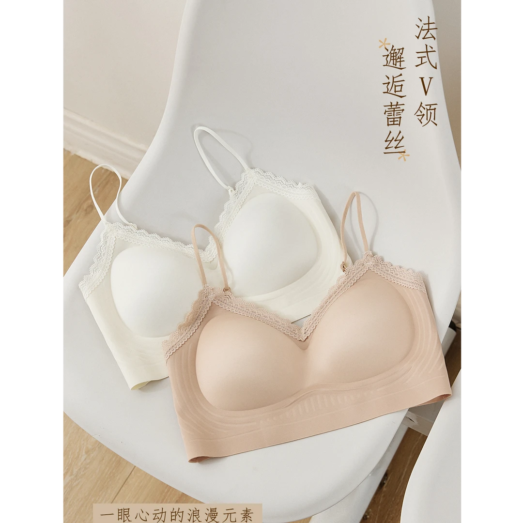 【午后香氛】夏季新款法式蕾丝超薄凉感透气聚拢内衣无痕美背文胸