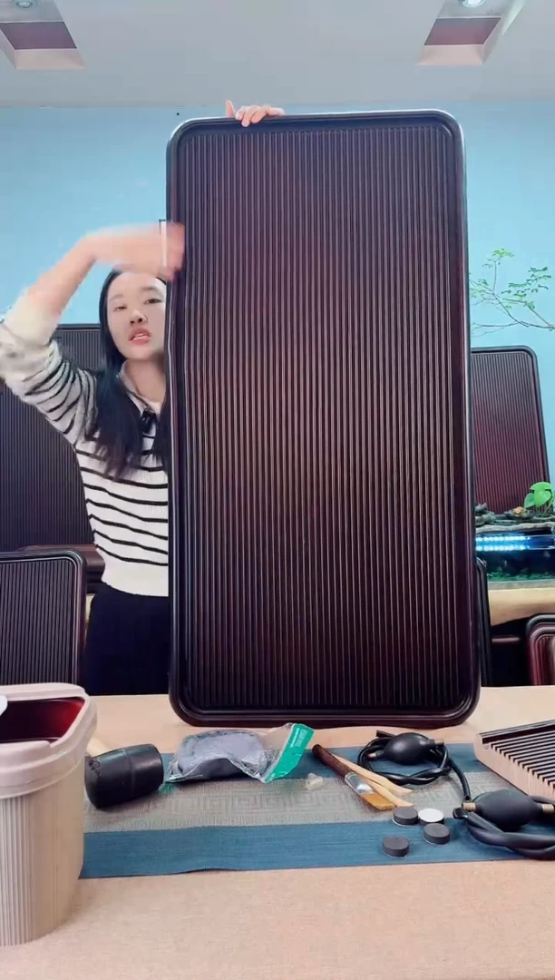 100*50*5千川大板黑胡桃色款式茶盘