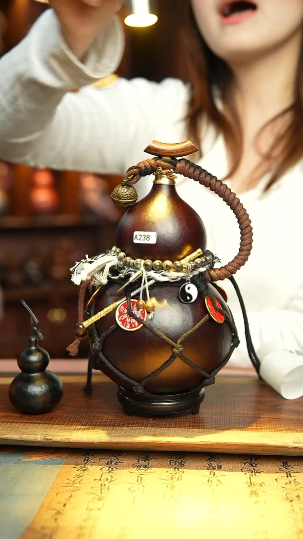 238号精品大漆酒葫芦防腐防渗装水茶酒