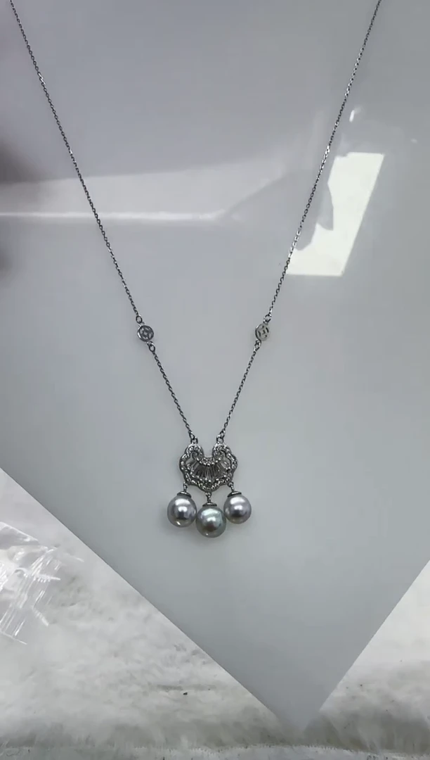 【闪购商品】海水珍珠DA银S925镶嵌c1449 珍珠