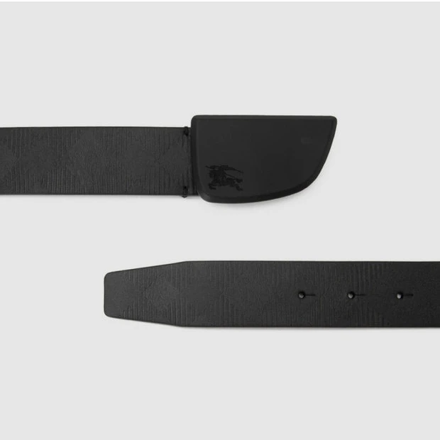 BURBERRY博柏利logo牛皮按扣男士简约休闲腰带皮带8081099