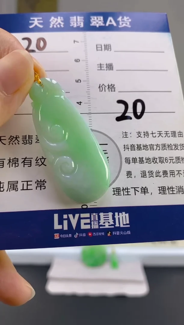 【闪购商品】翡翠颈饰18K金镶嵌天然A货翡翠