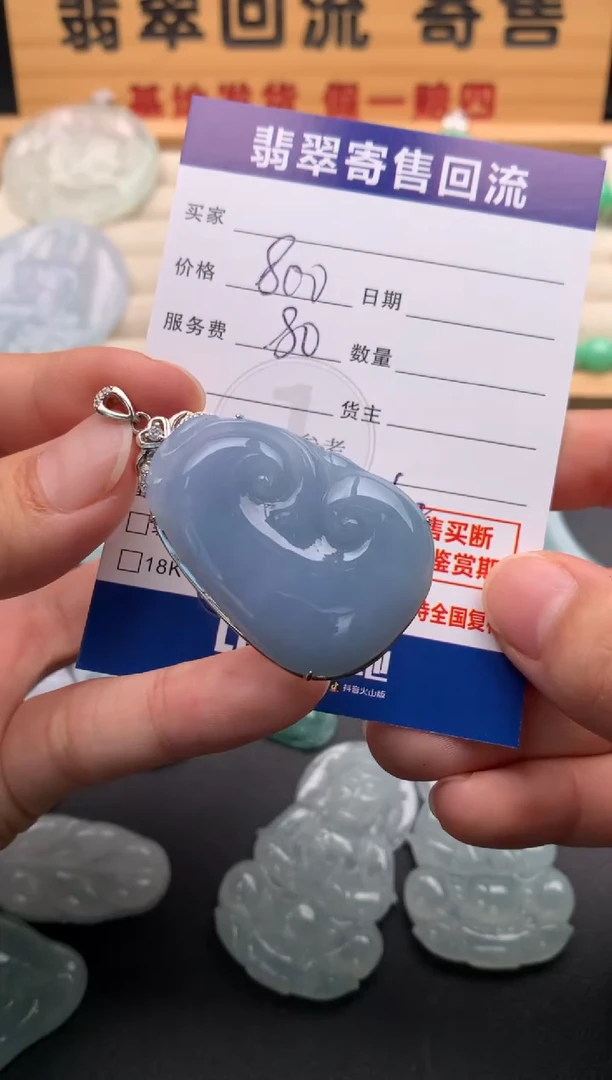 颈饰银S925镶嵌翡翠10145688