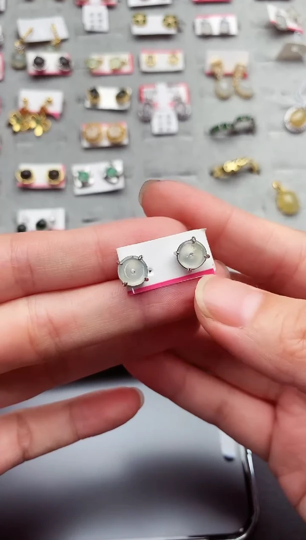 翡翠戒指银S925镶嵌2222222+7