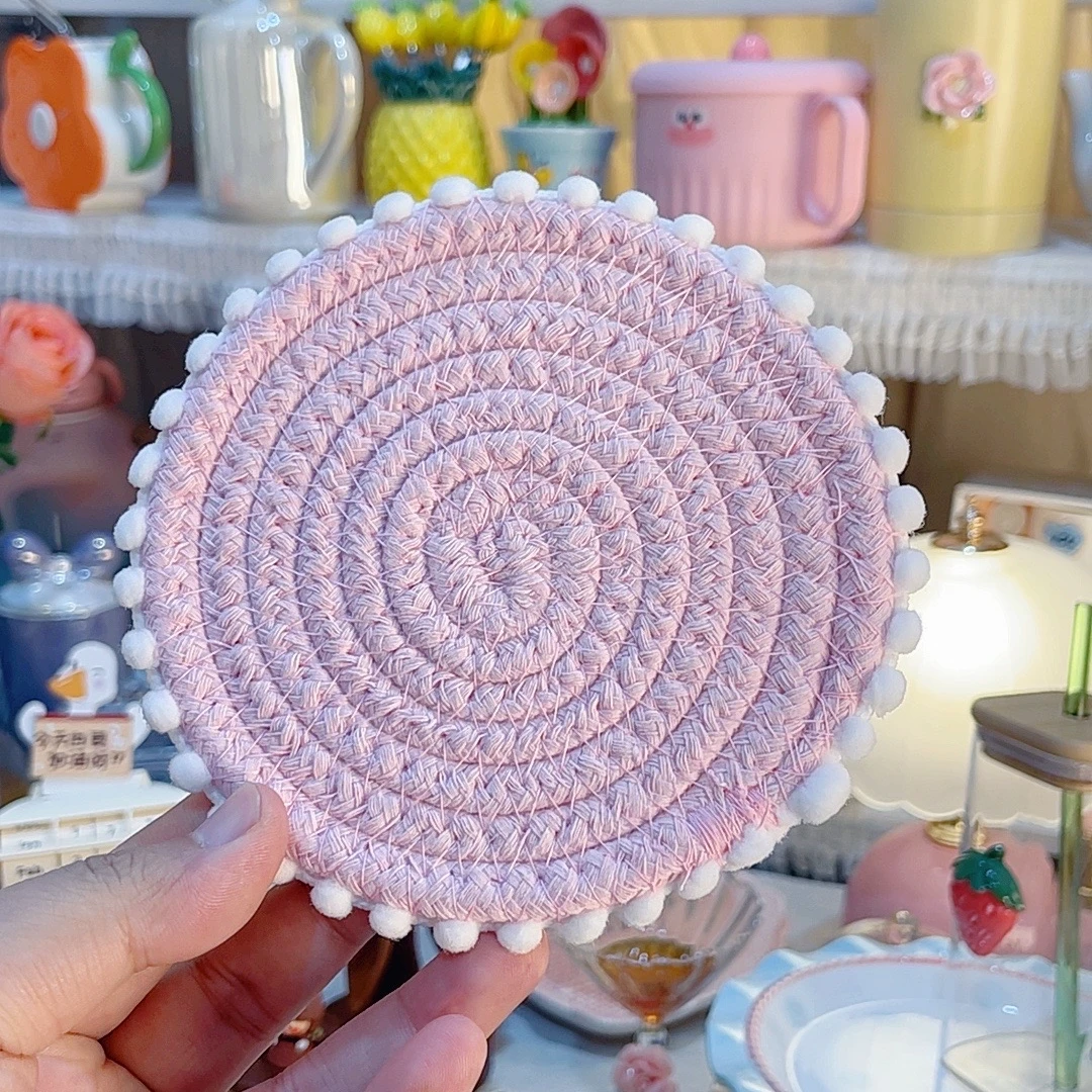 创意杯垫隔热垫加厚尼龙垫2个