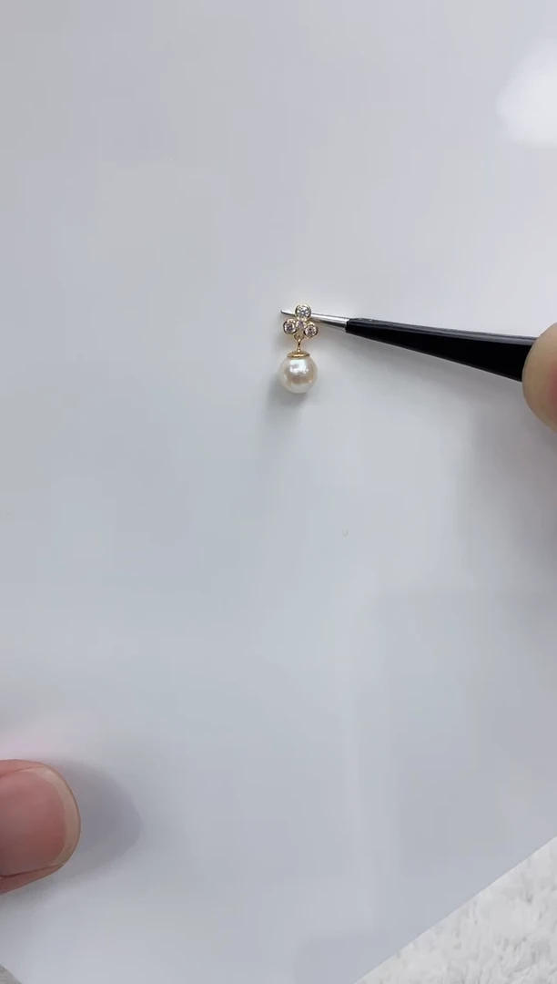【闪购商品】海水珍珠吊坠(不含链)银S925镶嵌海水珍珠吊坠
