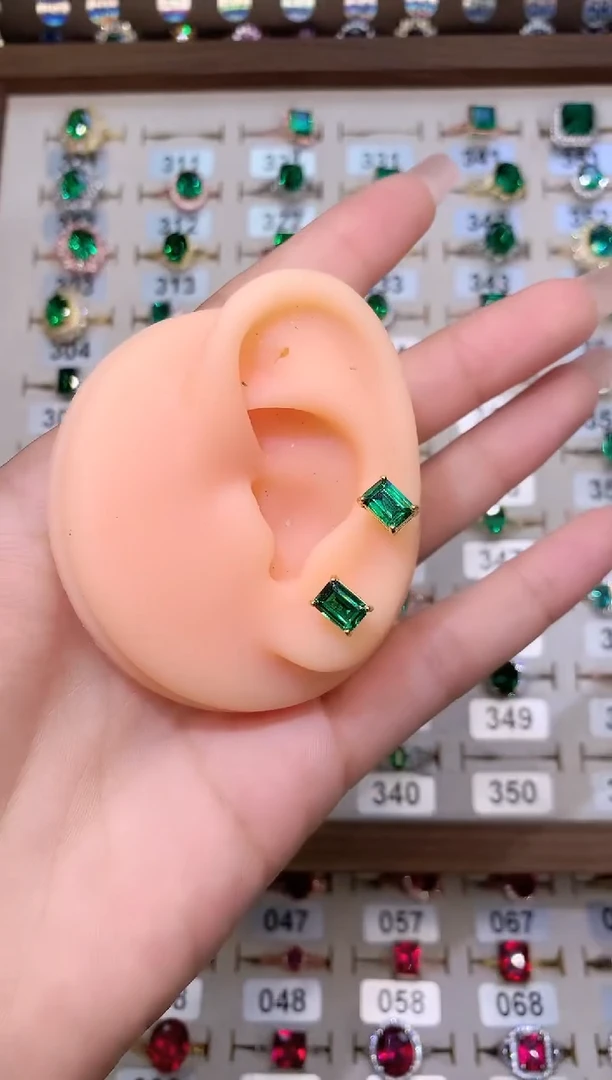 耳坠透辉石银S925镶嵌57金色