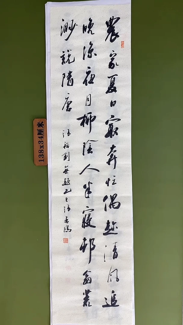 书法书法 张若鸿 尺寸138cm*34cm