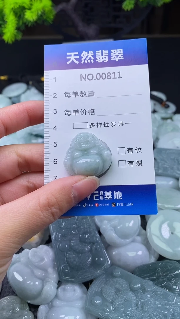 颈饰未镶嵌翡翠天然缅甸翡翠811