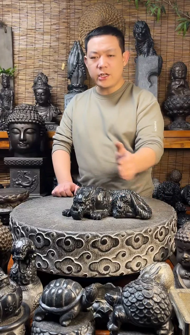 石材30趴吸水兽天然青石雕刻